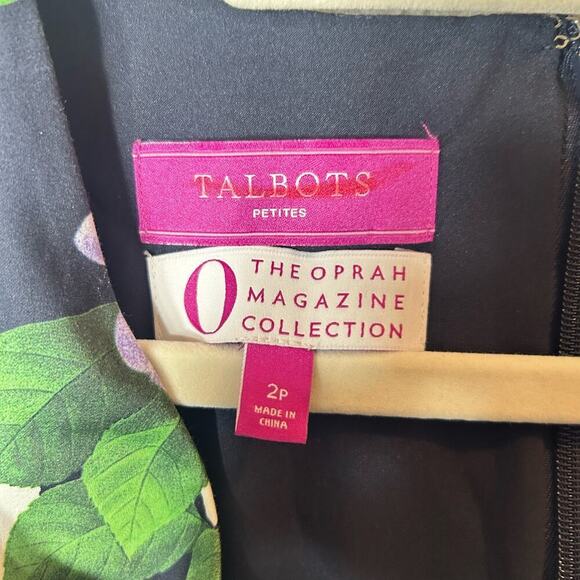 Talbots Dress Women 2P Floral Multicolor Oprah Magazine Collection A-Line Casual - Picture 3 of 11